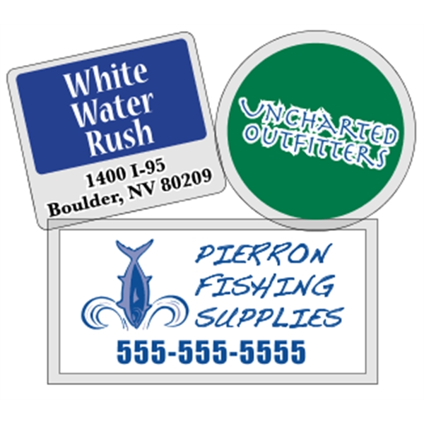 Clear polyester (face adhesive) are wound 500 or 1000 per roll... from ASI 89910 Stouse, LLC