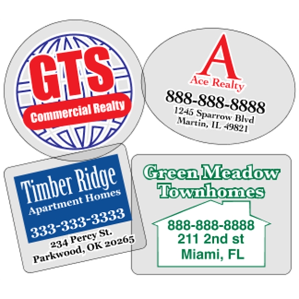 Clear polyester (face adhesive) are wound 500 or 1000 per roll... from ASI 89910 Stouse, LLC