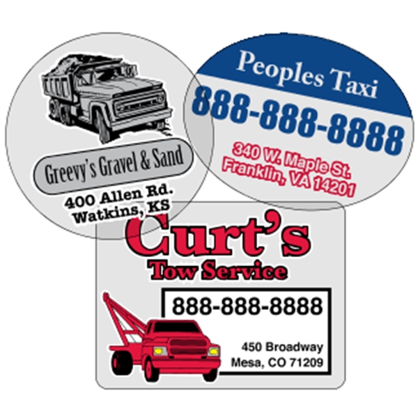 Clear polyester (face adhesive) are wound 500 or 1000 per roll... from ASI 89910 Stouse, LLC