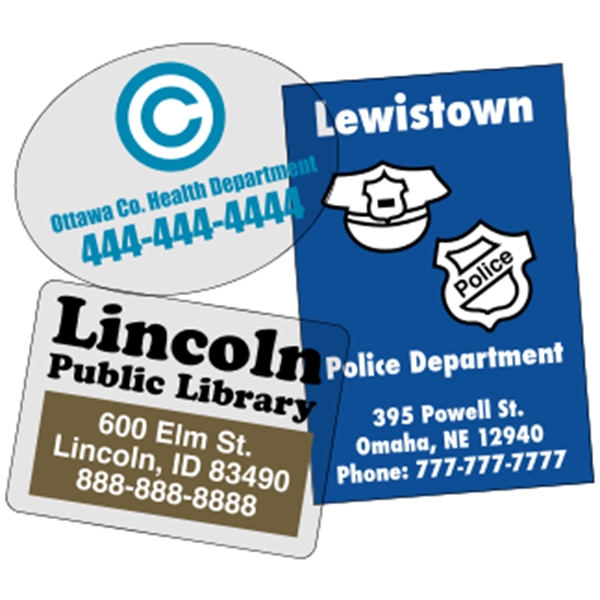 Clear polyester (back adhesive) are wound 500 or 1000 per roll... from ASI 89910 Stouse, LLC