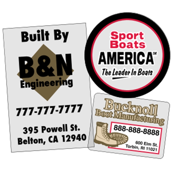 Clear polyester (back adhesive) are wound 500 or 1000 per roll... from ASI 89910 Stouse, LLC