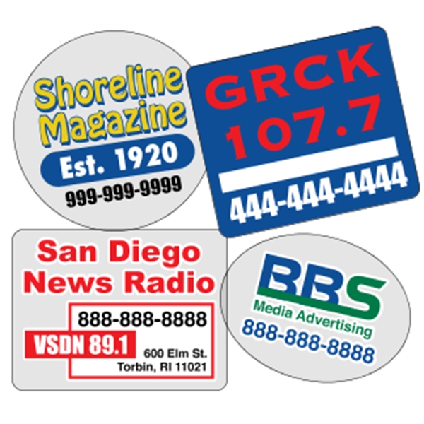 Clear polyester (back adhesive) are wound 500 or 1000 per roll... from ASI 89910 Stouse, LLC