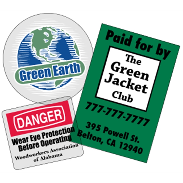 Clear polyester (back adhesive) are wound 500 or 1000 per roll... from ASI 89910 Stouse, LLC