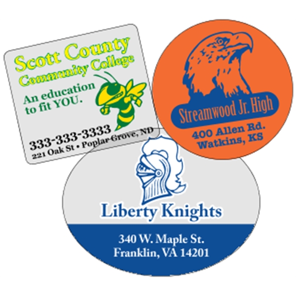 Clear polyester (back adhesive) are wound 500 or 1000 per roll... from ASI 89910 Stouse, LLC