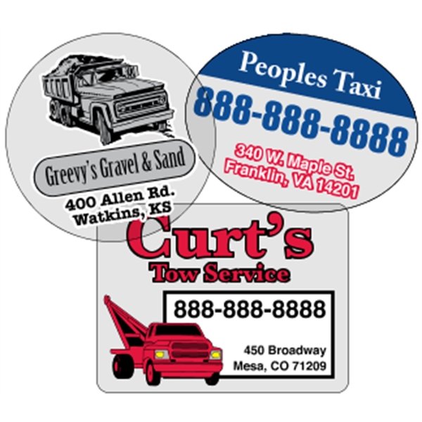 Clear polyester (back adhesive) are wound 500 or 1000 per roll... from ASI 89910 Stouse, LLC