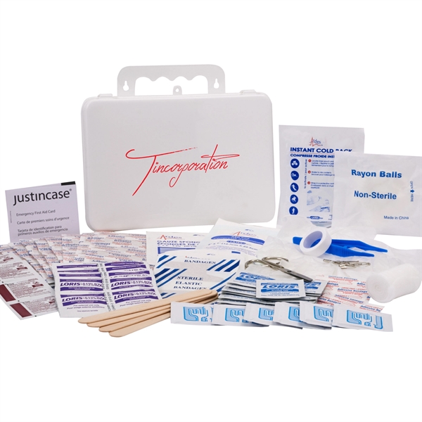 Deluxe Home/Office first aid kit. Home/office first aid kit,131 pieces.... from ASI 63698 Justin Case®