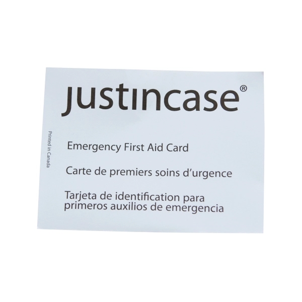 First Aid Instruction Card... from ASI 63698 Justin Case®