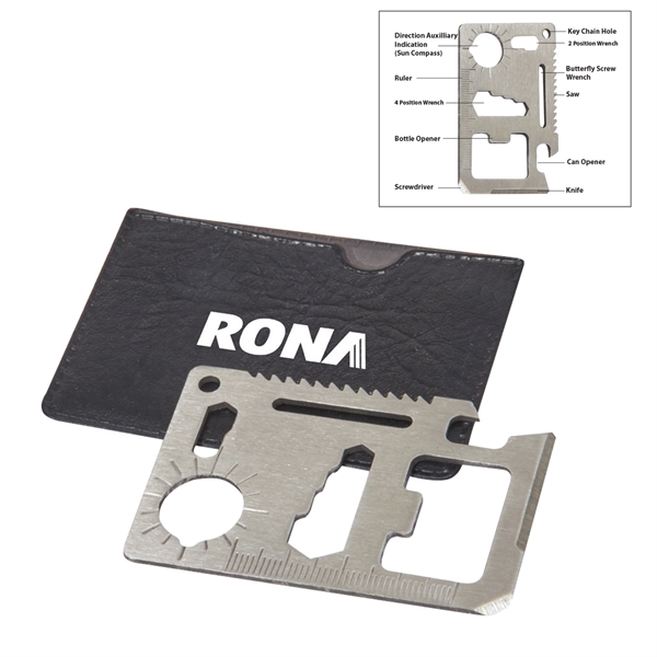 11-in-1 Pocket survival multi tool. Ideal for camping, hiking, backpacking, trail... from ASI 63698 Justin Case®