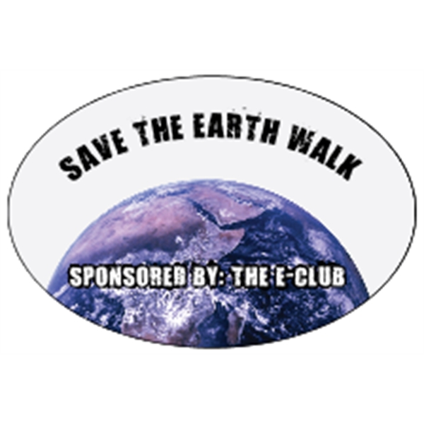 3" x 2" clear polyester decal with oval shape; suitable for... from ASI 89910 Stouse, LLC