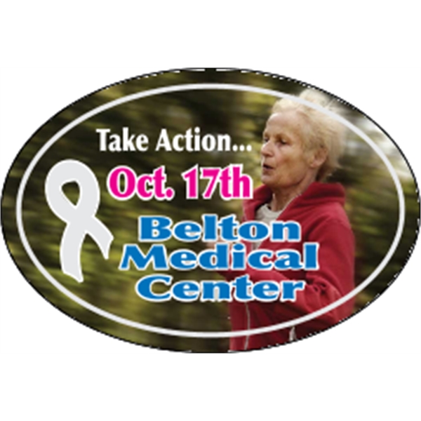 3.5" x 2.375" clear polyester decal with oval shape; suitable for... from ASI 89910 Stouse, LLC