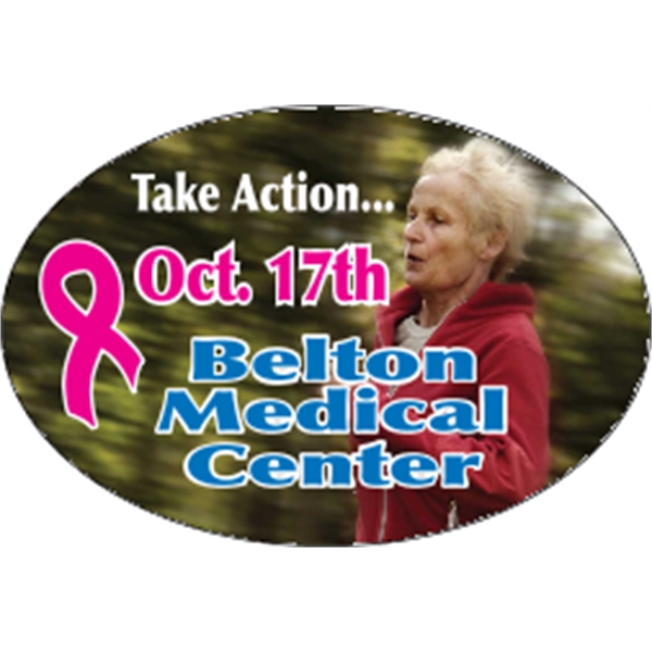 3.5" x 2.375" oval shaped decals made of removable white vinyl... from ASI 89910 Stouse, LLC