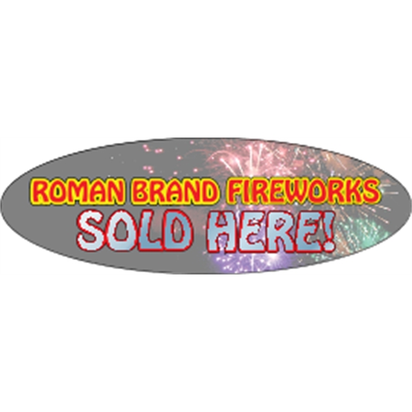 3.75" x 1.25" chrome polyester decal with oval shape; suitable for... from ASI 89910 Stouse, LLC