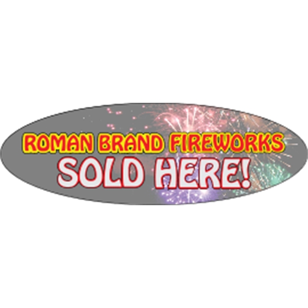 3.75" x 1.25" clear static stick decal with oval shape; suitable... from ASI 89910 Stouse, LLC