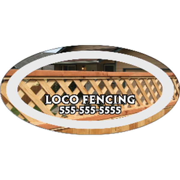 4" x 2" clear polyester decal with oval shape; suitable for... from ASI 89910 Stouse, LLC