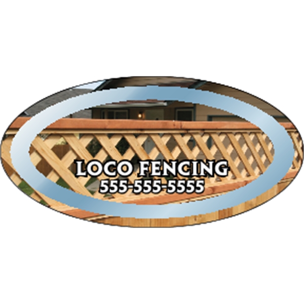 4" x 2" chrome polyester decal with oval shape; suitable for... from ASI 89910 Stouse, LLC