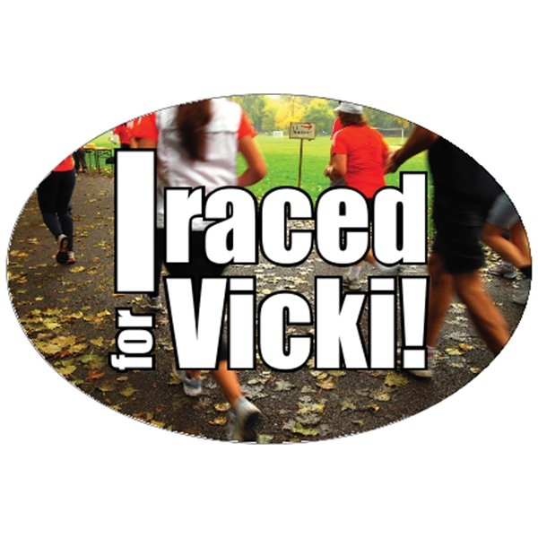 6" x 4" removable white vinyl decal with oval shape; suitable... from ASI 89910 Stouse, LLC