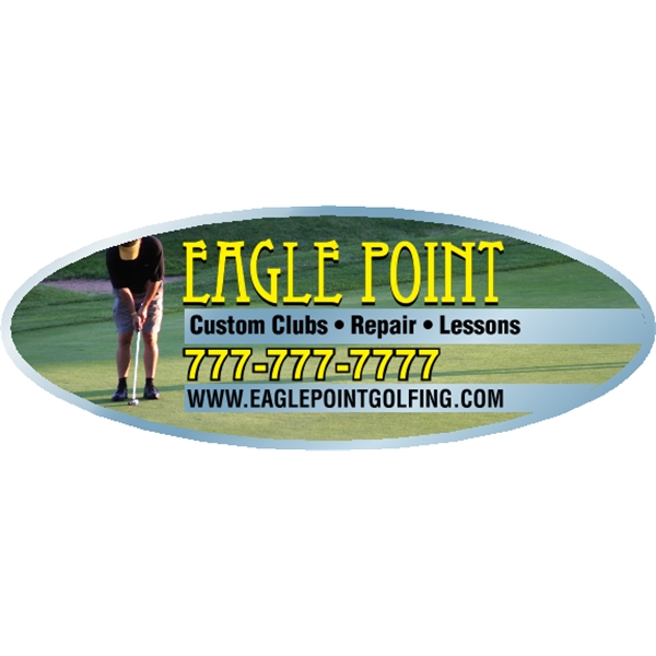 8" x 3" chrome polyester decal with oval shape; suitable for... from ASI 89910 Stouse, LLC