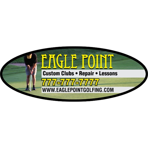 8" x 3" clear static stick decal with oval shape; suitable... from ASI 89910 Stouse, LLC