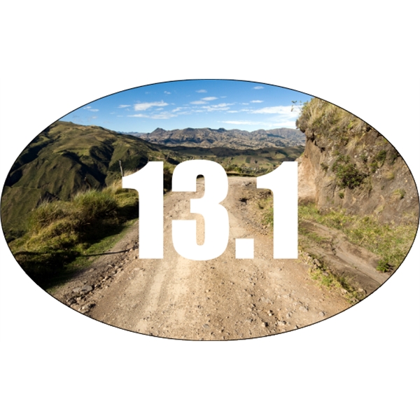 8" x 5" white vinyl decal with oval shape; suitable for... from ASI 89910 Stouse, LLC