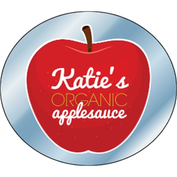 4" x 3.5" oval shaped decals made of chrome polyester with... from ASI 89910 Stouse, LLC