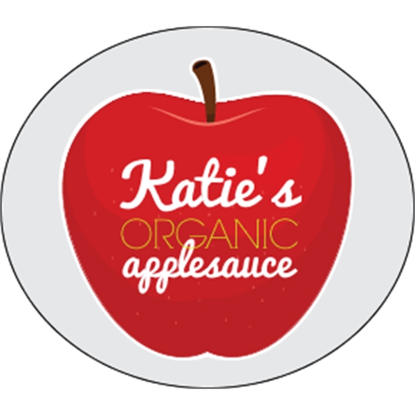 4" x 3.5" oval shaped decals made of clear static stick... from ASI 89910 Stouse, LLC