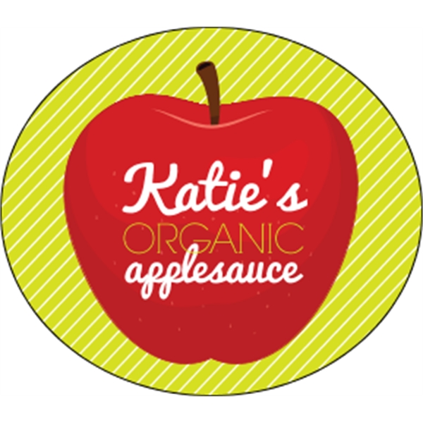 4" x 3.5" oval shaped decals made of removable white vinyl... from ASI 89910 Stouse, LLC