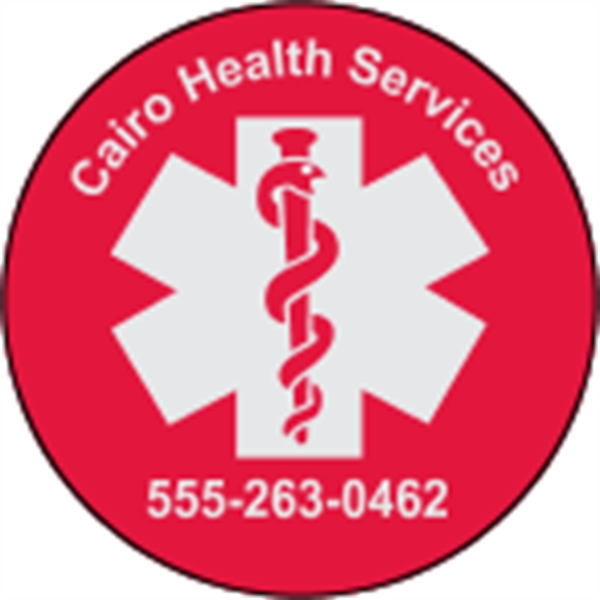 2" circle shaped decal made of clear polyester with face adhesive... from ASI 89910 Stouse, LLC