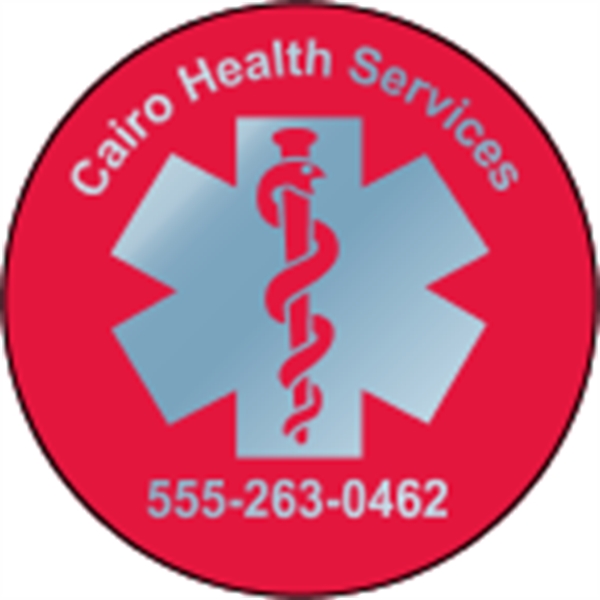 2" circle shaped decal made of chrome polyester with a one... from ASI 89910 Stouse, LLC