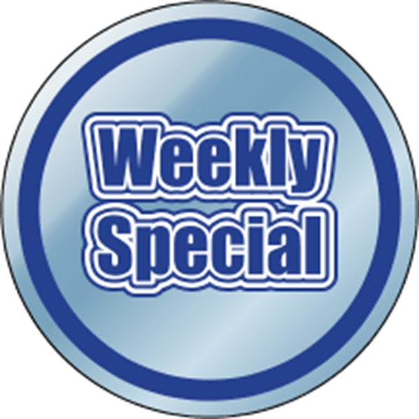 3" circle shaped decal made of chrome polyester with a one... from ASI 89910 Stouse, LLC