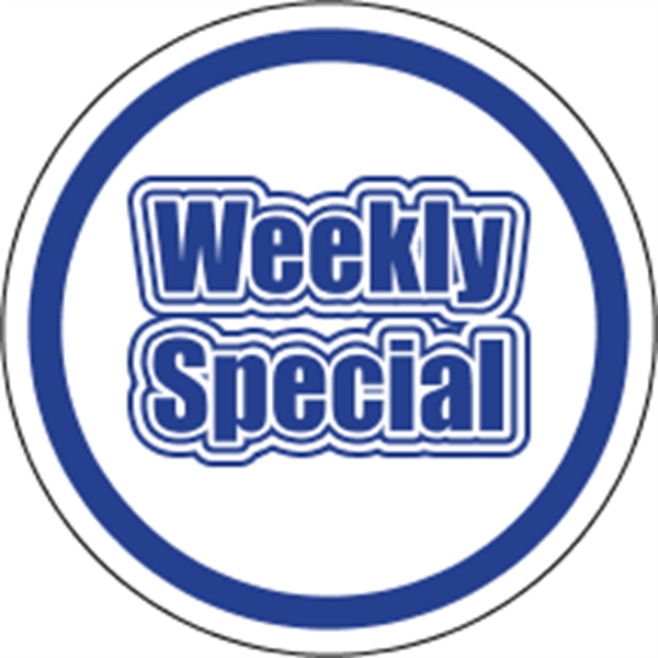 3" circle shaped white decal with static backing and a color... from ASI 89910 Stouse, LLC