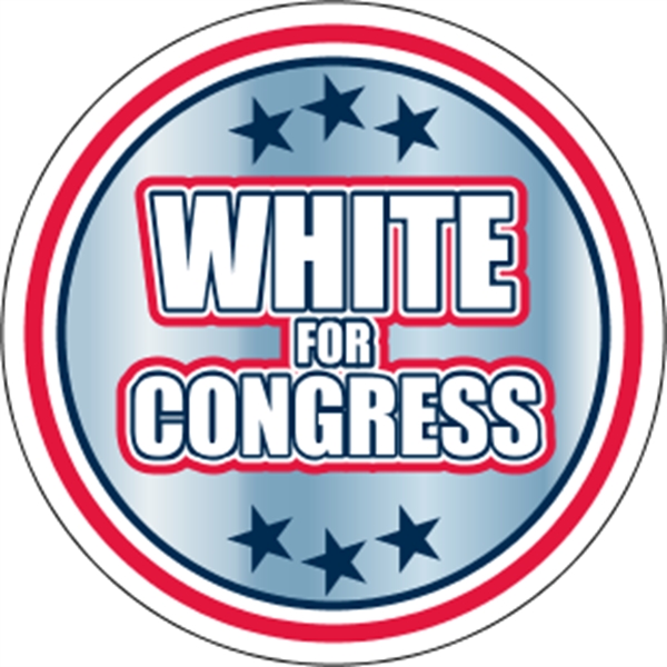 4" circle shaped decal made of chrome polyester with a one... from ASI 89910 Stouse, LLC