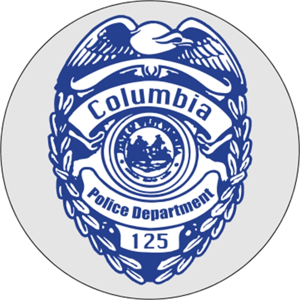 5" circle shaped decal with clear static backing and one color... from ASI 89910 Stouse, LLC