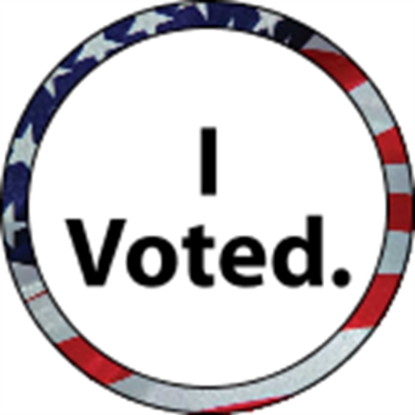 2" circle shaped white decal with static backing and a four... from ASI 89910 Stouse, LLC