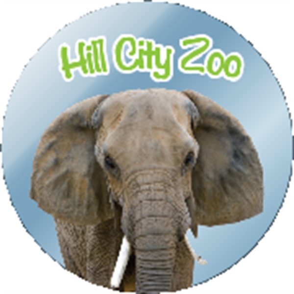 2.5" circle shaped decal made of chrome polyester with adhesive backing... from ASI 89910 Stouse, LLC