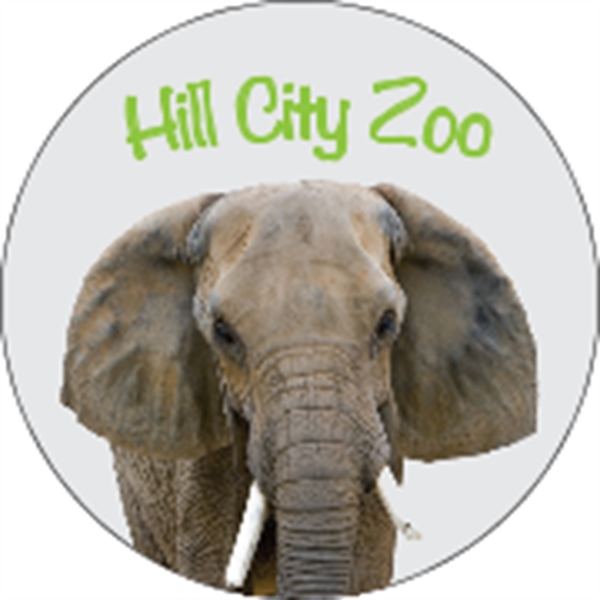 2.5" circle shaped decal with clear static backing and a four... from ASI 89910 Stouse, LLC