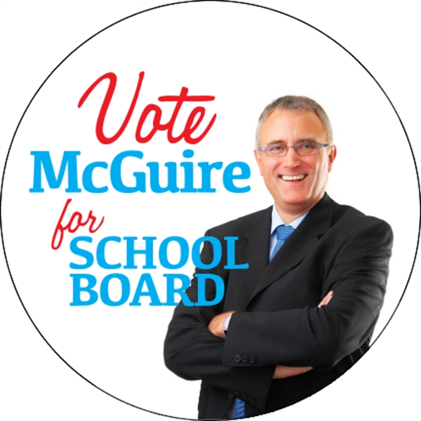 6" circle shaped decal made of removable white vinyl with a... from ASI 89910 Stouse, LLC