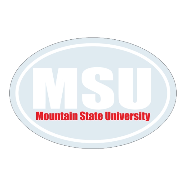 Customizable 4 color process outdoor decal made of clear removable vinyl... from ASI 89910 Stouse, LLC