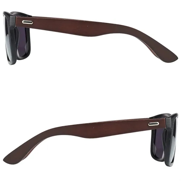 Plastic frame bamboo style temple shades plus 1 color silkscreen imprint... from ASI 37218 Athena Promo (tm)