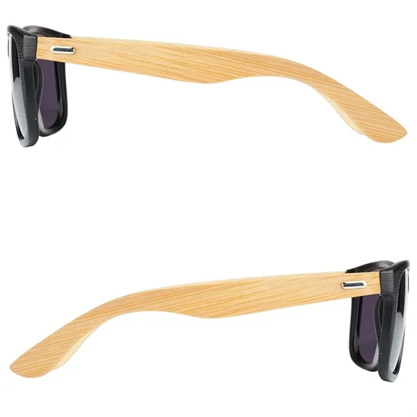 Plastic frame bamboo style temple shades plus 1 color silkscreen imprint... from ASI 37218 Athena Promo (tm)