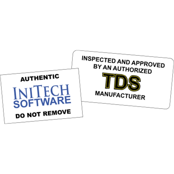 Destructible white decals are tamper-evident and suitable for indoor or outdoor... from ASI 89910 Stouse, LLC