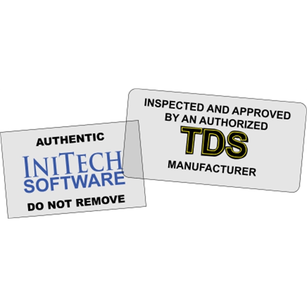 Destructible clear decals - back adhesive. Tamper-evident and suitable for indoor... from ASI 89910 Stouse, LLC