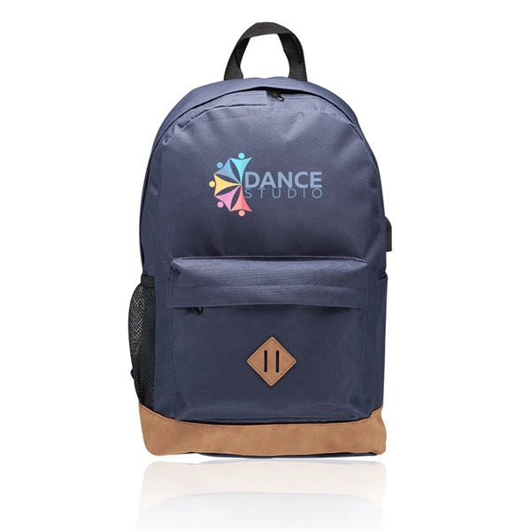 Multipurpose computer backpack with computer pocket, zipper closure, carry handle, mesh... from ASI 39552 BEL Promo