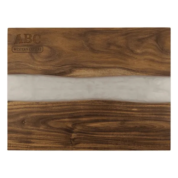 Acacia board with pearl resin, sized 15 3/4" x 11 3/4",... from ASI 72657 Active Life Promo / Apres Ski Ingrain Promo