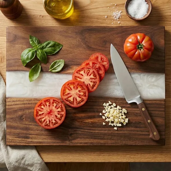 Acacia board with pearl resin, sized 15 3/4" x 11 3/4",... from ASI 72657 Active Life Promo / Apres Ski Ingrain Promo