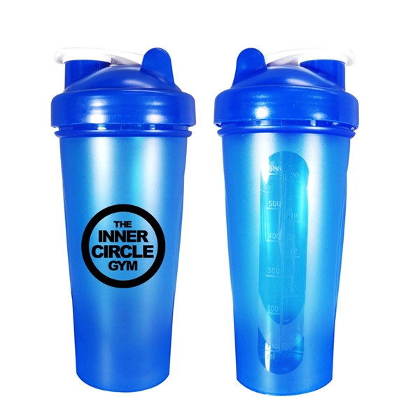 27 ounce transparent fitness shaker bottle with lid and mixing ball.... from ASI 31978 Admanline