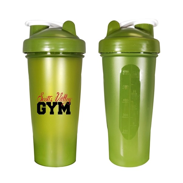 27 ounce transparent fitness shaker bottle with lid and mixing ball.... from ASI 31978 Admanline