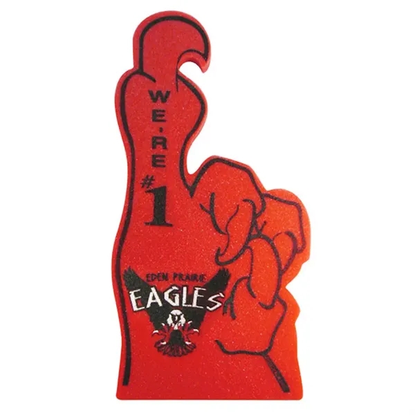 Open cell foam cheering novelty with stock outline design.... from ASI 54886 Foamworx / FoamWorx