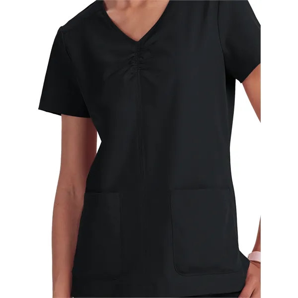 koi - Planet - Women's Shirred Chest V-Neck Enik Scrub Top... from ASI 86018 Scrub Authority / Uniform Stores