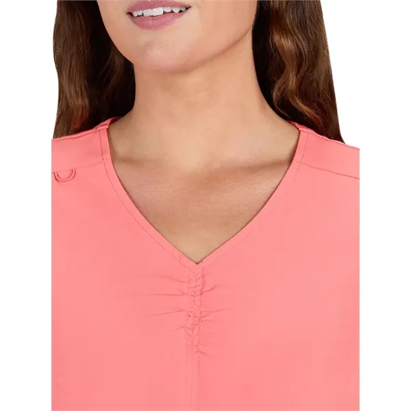 koi - Planet - Women's Shirred Chest V-Neck Enik Scrub Top... from ASI 86018 Scrub Authority / Uniform Stores