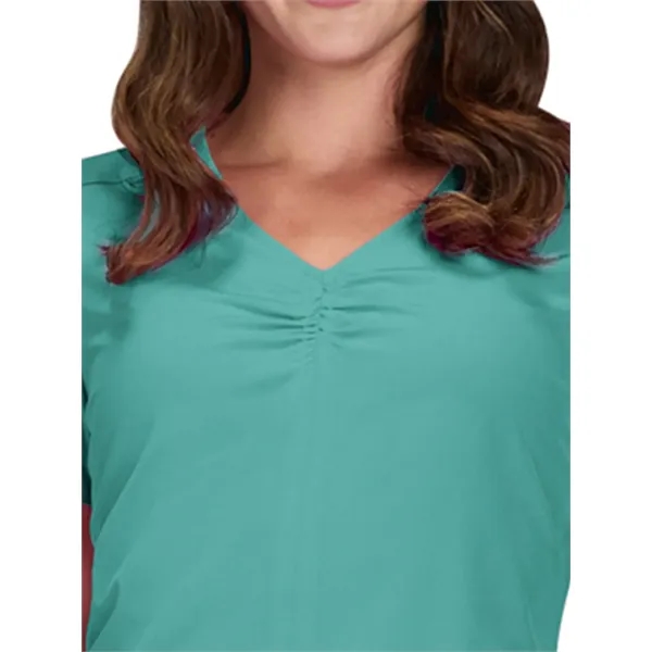 koi - Planet - Women's Shirred Chest V-Neck Enik Scrub Top... from ASI 86018 Scrub Authority / Uniform Stores